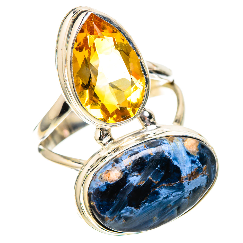 Large Pietersite, Citrine Ring Size 7.25 (925 Sterling Silver) RING137994