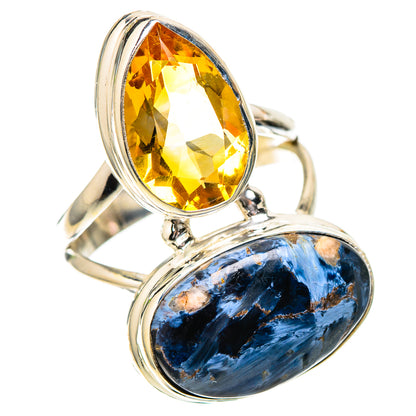Large Pietersite, Citrine Ring Size 7.25 (925 Sterling Silver) RING137994