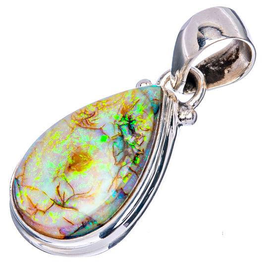 Rare Sterling Opal Pendant 1 1/4" (925 Sterling Silver) P42933