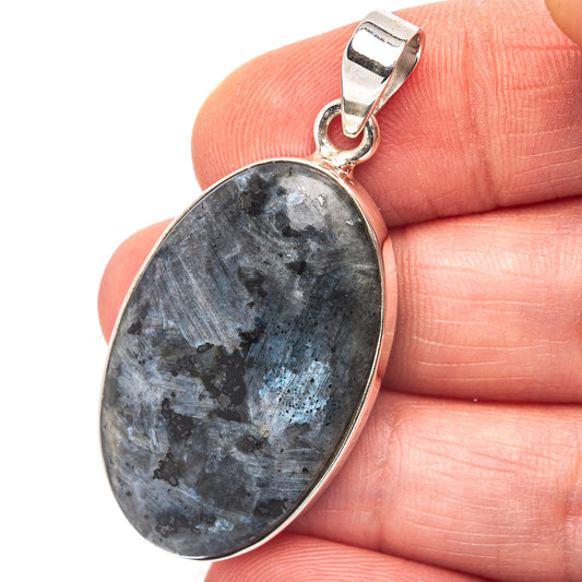 Larvikite Pendant 1 3/4" (.925 Sterling Silver)