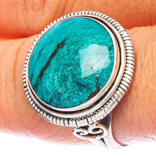 Turquoise 925 Sterling Silver Ring Size 8.75 (925 Sterling Silver) R6038