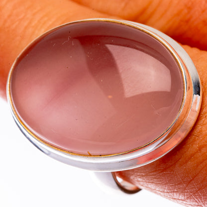 Large Rose Quartz Ring Size 9.5 (925 Sterling Silver) R140794