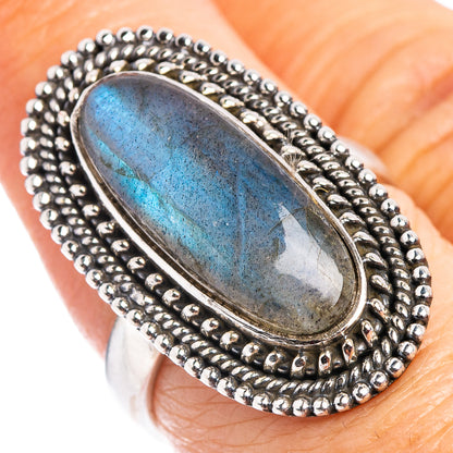 Labradorite Ring Size 7.25 (.925 Sterling Silver)