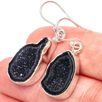 Premium Coconut Geode Earrings 1 3/8" (925 Sterling Silver) E1256