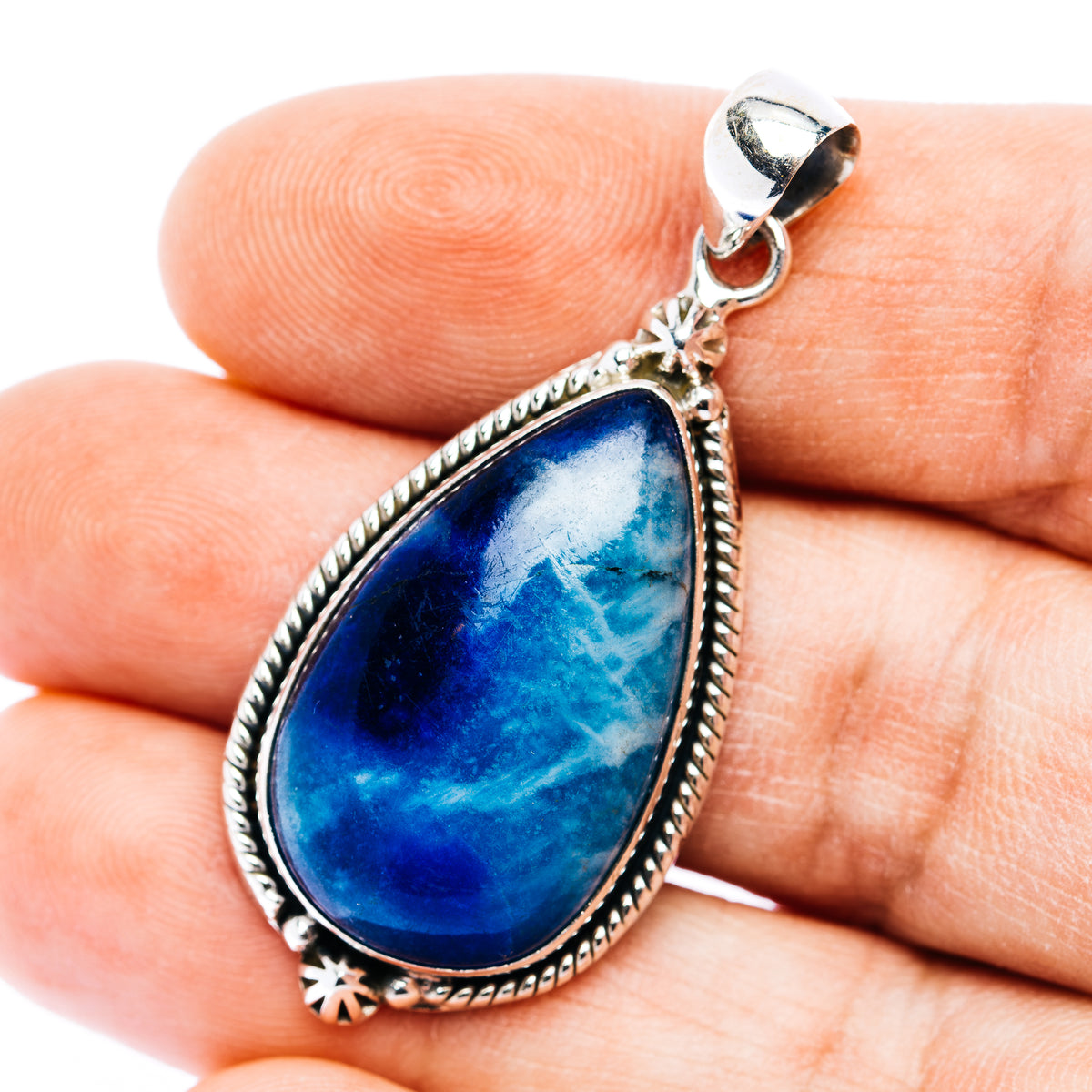 Premium Afghanite Pendant 1 3/4" (.925 Sterling Silver)
