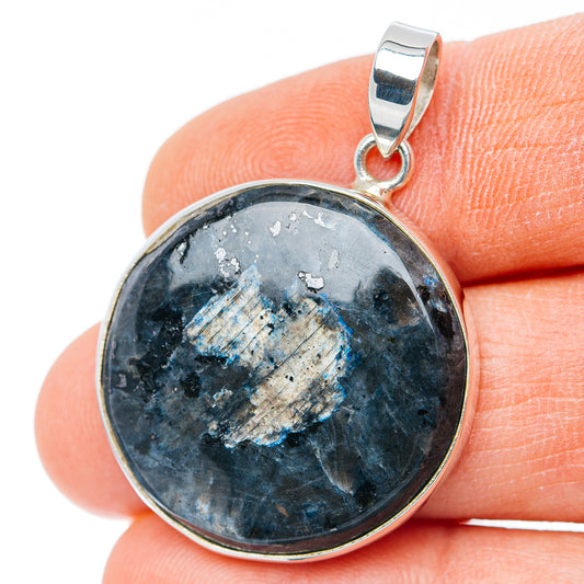 Premium Larvikite Pendant 1 1/2" (.925 Sterling Silver) Carat