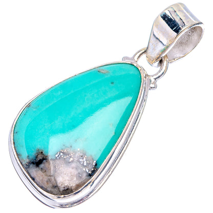 Campitos Turquoise Pendant 1 1/2" (.925 Sterling Silver)