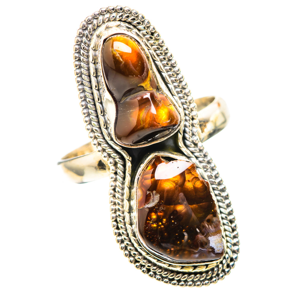 Large Mexican Fire Agate 925 Sterling Silver Ring Size 10.75 (925 Sterling Silver) RING139626
