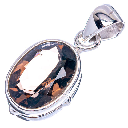 Value Smoky Quartz Pendant 1 1/8" (925 Sterling Silver) P42098