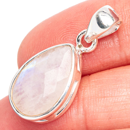 Rainbow Moonstone Pendant 1 1/8" (925 Sterling Silver) P40537