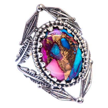 Kingman Pink Dahlia Turquoise Ring Size 6.25 (925 Sterling Silver) R140527