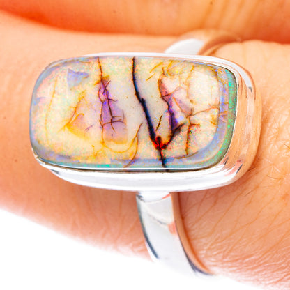 Rare Sterling Opal Ring Size 7.25 (925 Sterling Silver) R2257