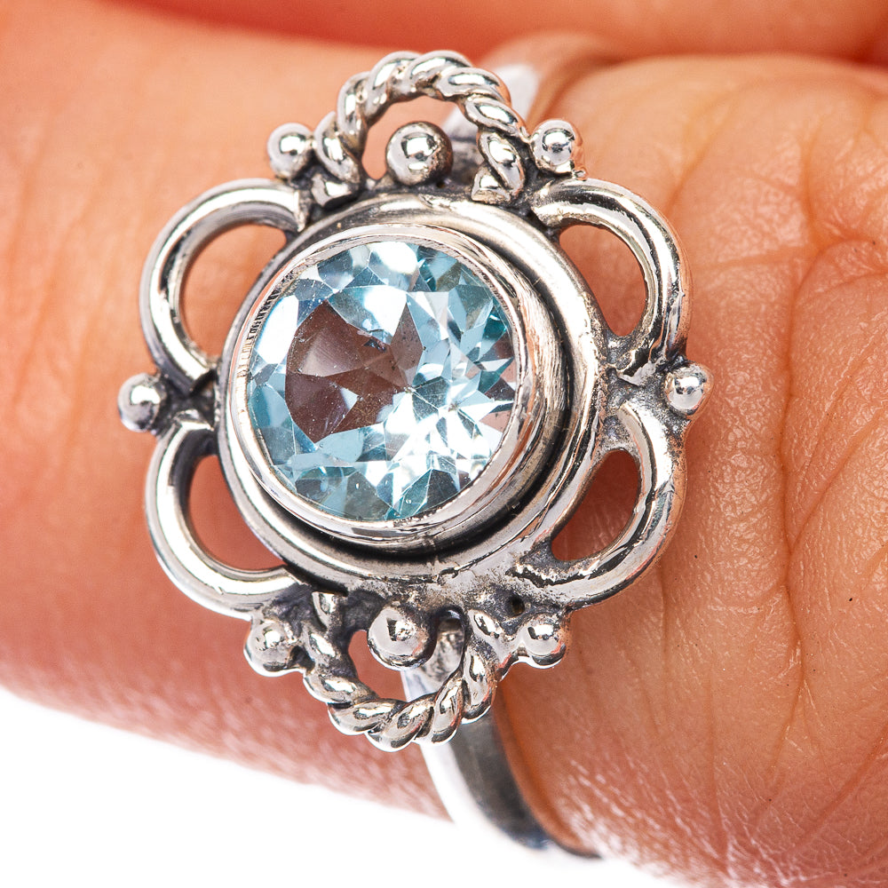 Blue Topaz Dainty Ring Size 6 (925 Sterling Silver) R145200