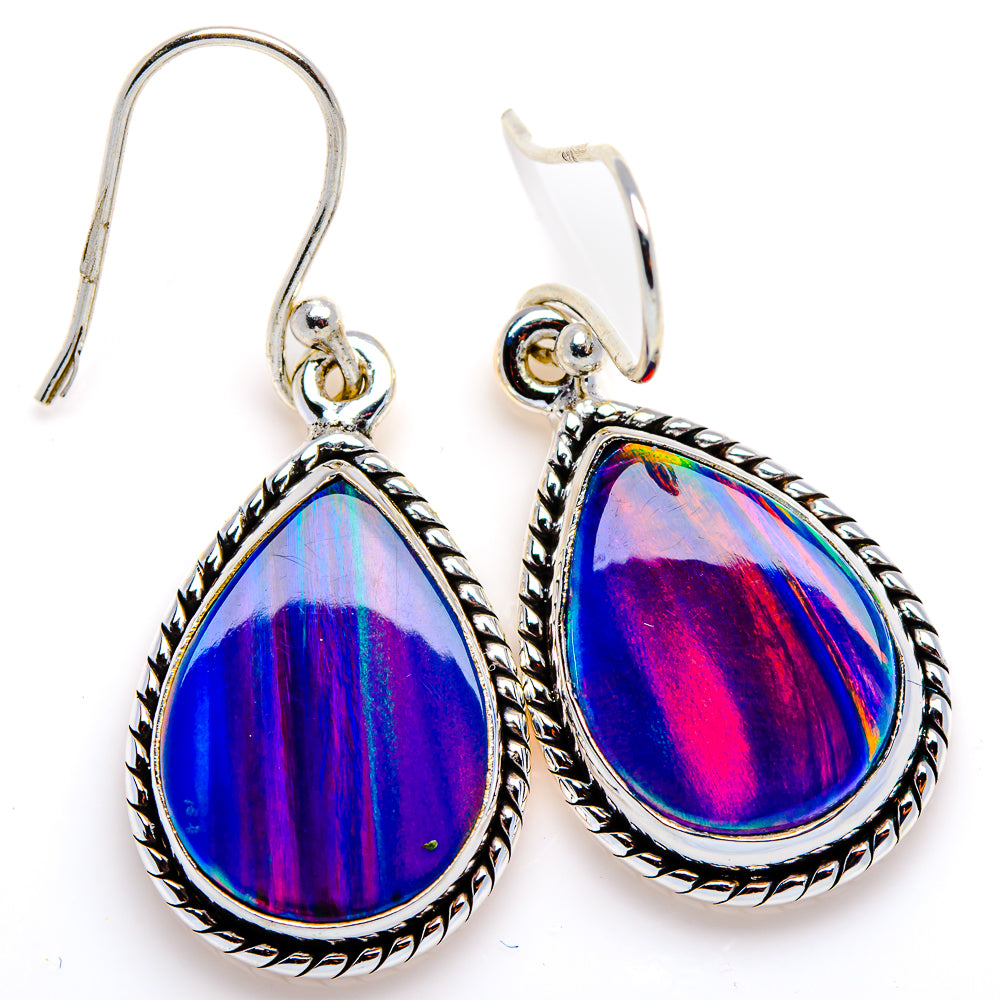 Aura Opal Earrings 1 1/2" (925 Sterling Silver) EARR432041