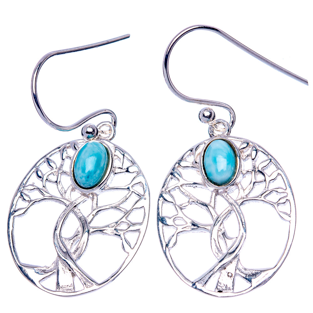 Larimar Dainty Earrings 1 1/2" (925 Sterling Silver) E1322