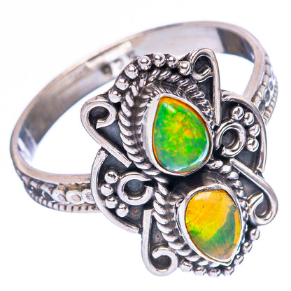 Rare Ethiopian Opal Ring Size 7.25 (925 Sterling Silver) R4071