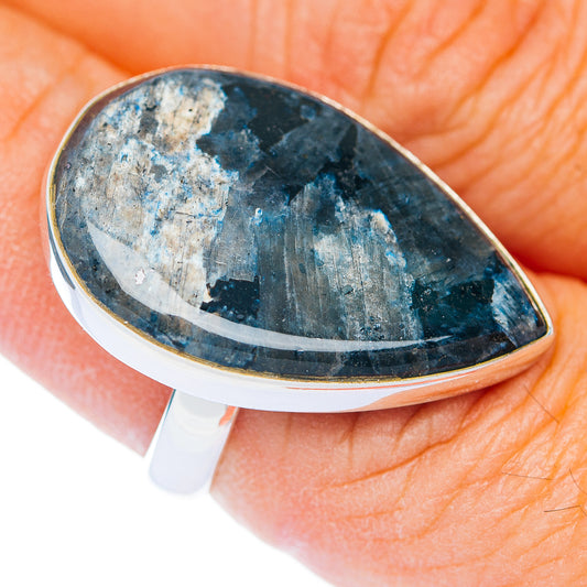 Premium Larvikite Ring Size 8 Adjustable (.925 Sterling Silver)