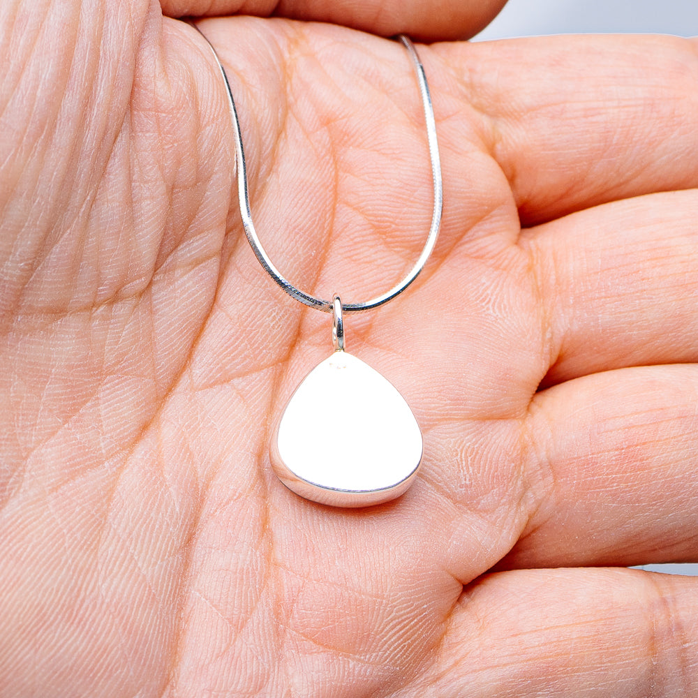 Australian Fire Opal Necklace 16" (.925 Sterling Silver)