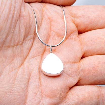 Australian Fire Opal Necklace 16" (.925 Sterling Silver)
