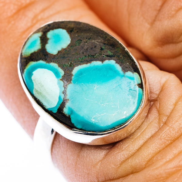 Tibetan Turquoise Ring Size 7 (.925 Sterling Silver)