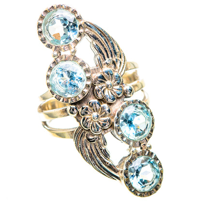 Large Blue Copper Composite Turquoise 925 Sterling Silver Ring Size 7 (925 Sterling Silver) RING139687