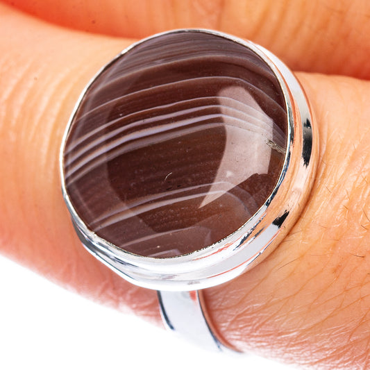 Botswana Agate Ring Size 7.75 (925 Sterling Silver) R2880