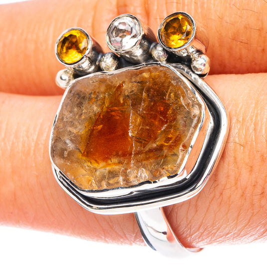 Citrine 925 Sterling Silver Ring Size 9 (925 Sterling Silver) R6123