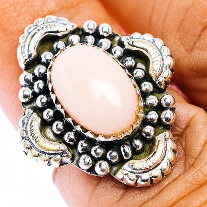 Pink Opal Ring Size 6.5 (.925 Sterling Silver)