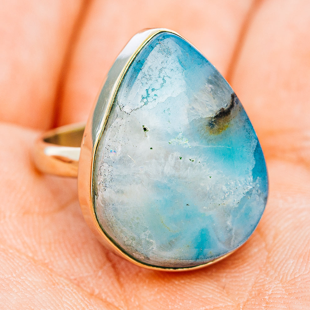 Peruvian Opal Ring Size 8 (German Silver)