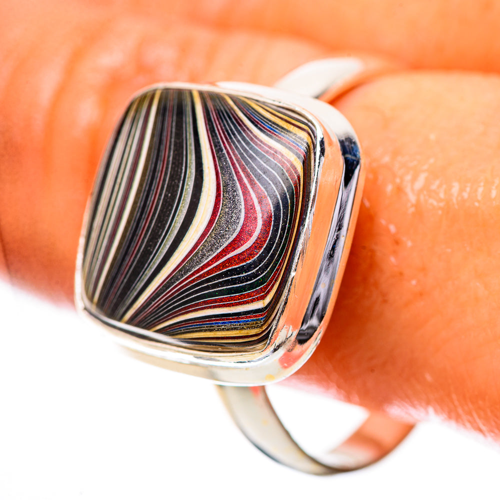 Fordite 925 Sterling Silver Ring Size 12 (925 Sterling Silver) RING139383