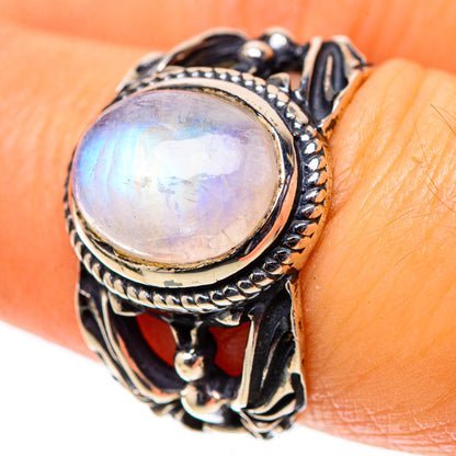 Rainbow Moonstone Ring Size 7.5 (925 Sterling Silver) RING138515