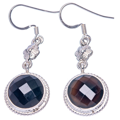 Asc Premium Black Onyx Earrings 1 3/4" (925 Sterling Silver) E1340