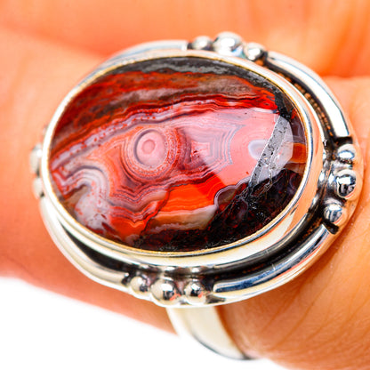 Crazy Lace Agate Ring Size 6.5 (925 Sterling Silver) RING139725