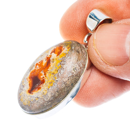 Mexican Fire Opal Pendant 1 1/2" (.925 Sterling Silver)