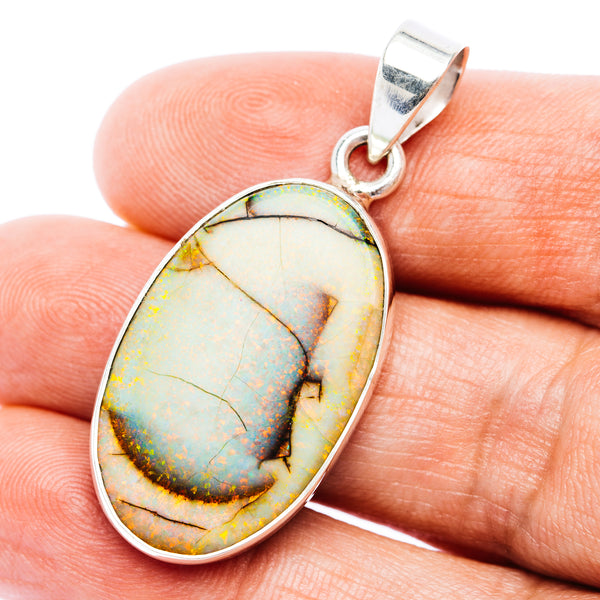 Premium Monarch Opal Pendant 1 5/8" (.925 Sterling Silver)