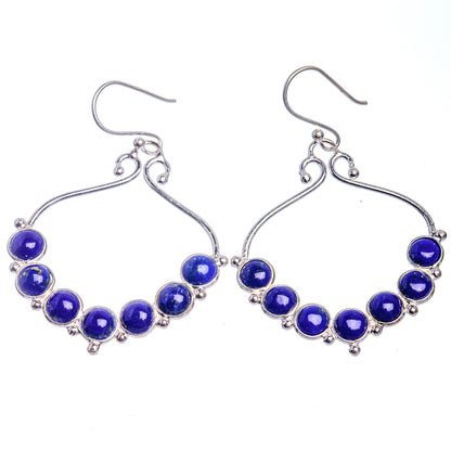 Lapis Lazuli Earrings 1 7/8" (925 Sterling Silver) E433006