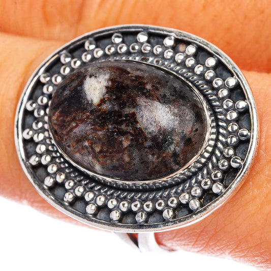 Large Astrophyllite Ring Size 9 (925 Sterling Silver) R1322