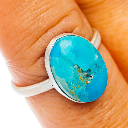 Kingman Turquoise Ring Size 8.75 (.925 Sterling Silver)