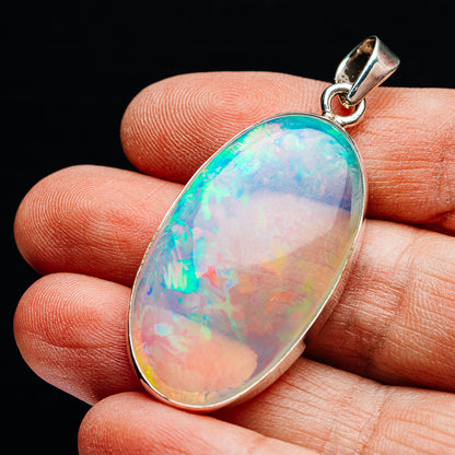 46.45ct Ethiopian Water Opal Pendant 2" (.925 Sterling Silver)