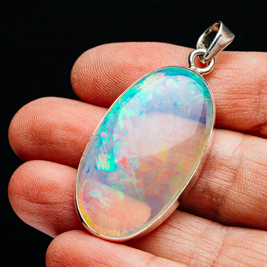 46.45ct Ethiopian Water Opal Pendant 2" (.925 Sterling Silver)
