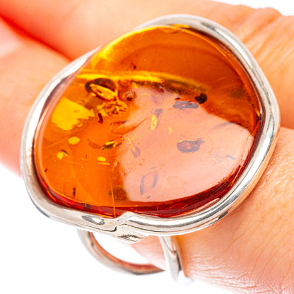 Baltic Amber Ring Size 8.25 (925 Sterling Silver) R1901