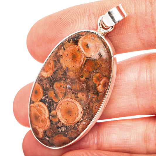Poppy Jasper Pendant 2" (.925 Sterling Silver)