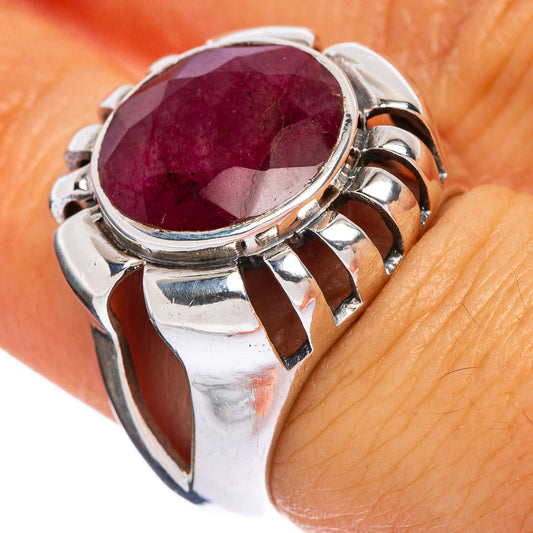 Large Red Sillimanite Ring Size 6 (925 Sterling Silver) R146455