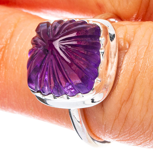 Amethyst 925 Sterling Silver Ring Size 6 (925 Sterling Silver) R6060