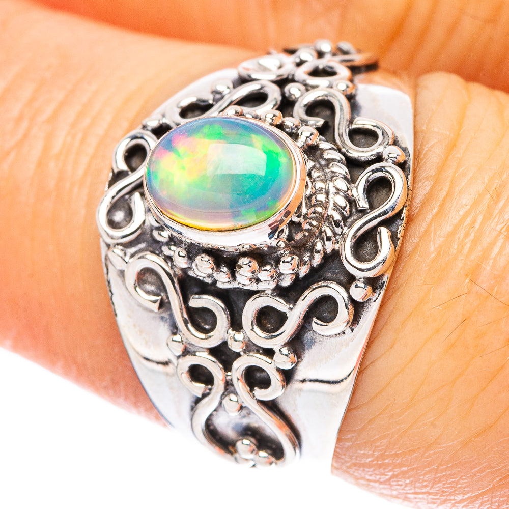 Rare Ethiopian Opal Ring Size (925 Sterling Silver) R4418