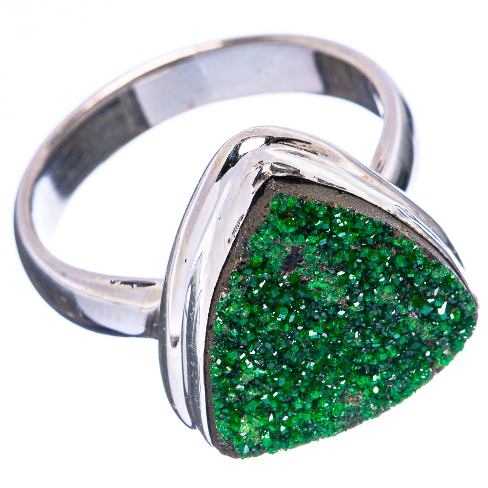 Rare Uvarovite Garnet Ring Size 6.5 (925 Sterling Silver) R4212