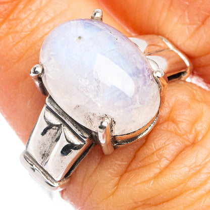 Rainbow Moonstone Ring Size 7 (.925 Sterling Silver)