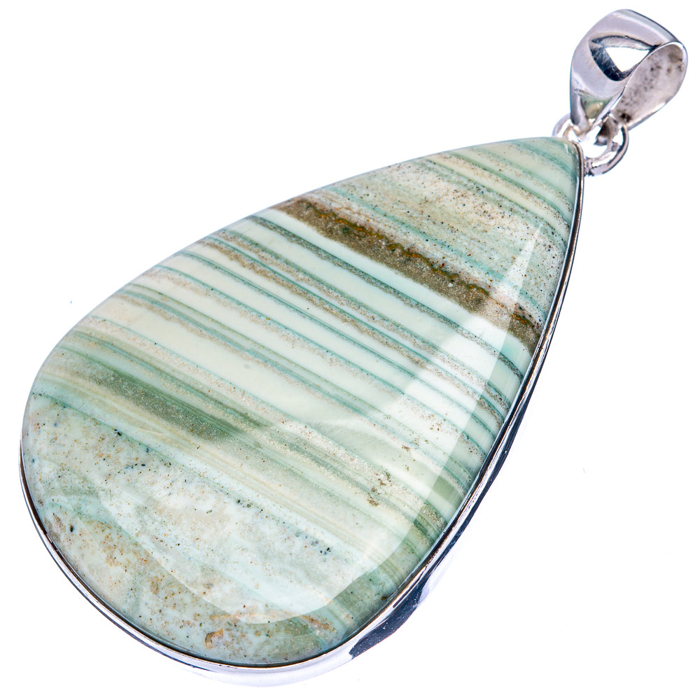 Green Swiss Opal Pendant 2" (925 Sterling Silver) P42844