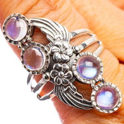 Rainbow Moonstone Ring Size 9.5 (925 Sterling Silver) R143110