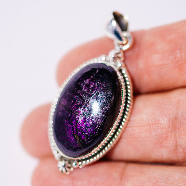 Purpurite Pendant 1 3/4" (.925 Sterling Silver)